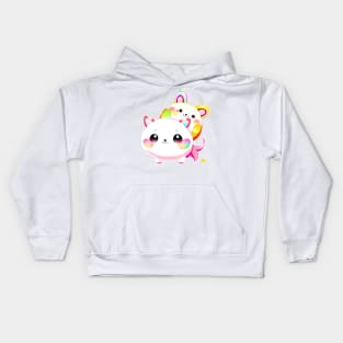 Piggle & Cheeks: Adorable Duo at Play! Kids Hoodie